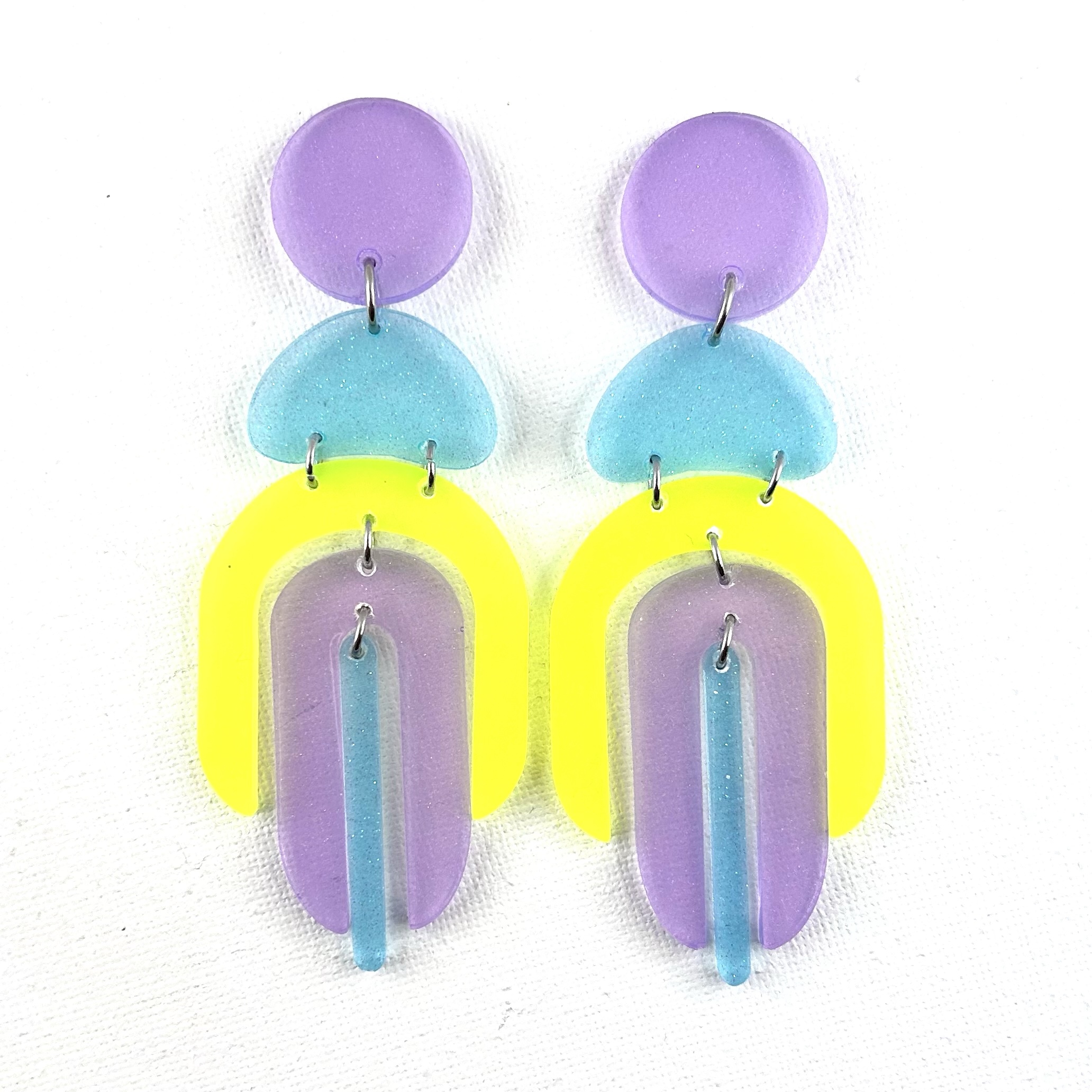 IBIZA – Boucles d’oreilles résine artisanales – Bijou créateur pièce unique | Bisoustore