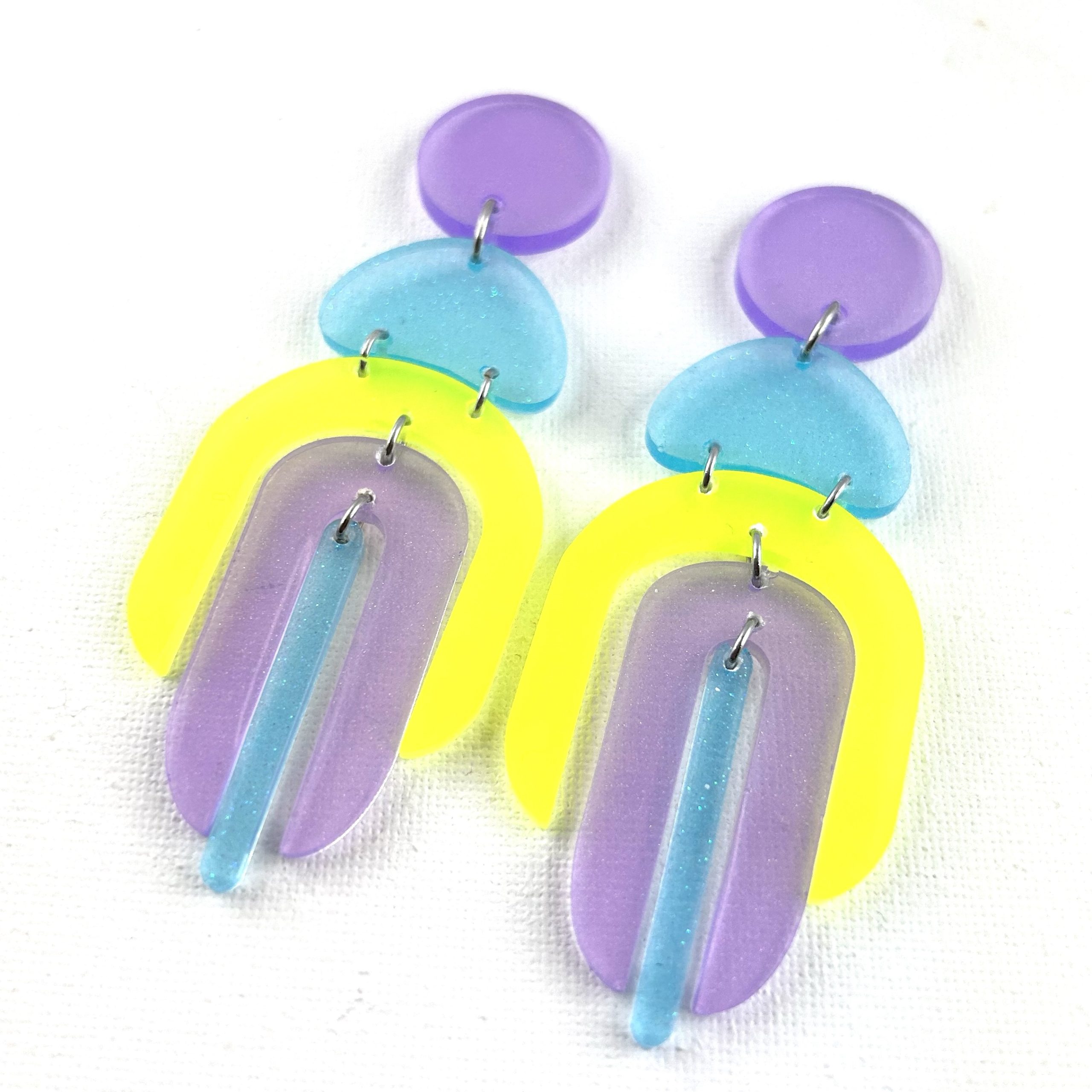 IBIZA – Boucles d’oreilles résine artisanales – Bijou créateur pièce unique | Bisoustore – Image 2