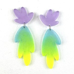DALLAS – Boucles d&rsquo;oreilles résine artisanales – Bijou créateur pièce unique | Bisoustore