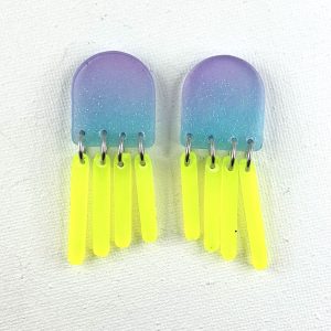 BILBAO – Boucles d&rsquo;oreilles résine artisanales – Bijou créateur pièce unique | Bisoustore