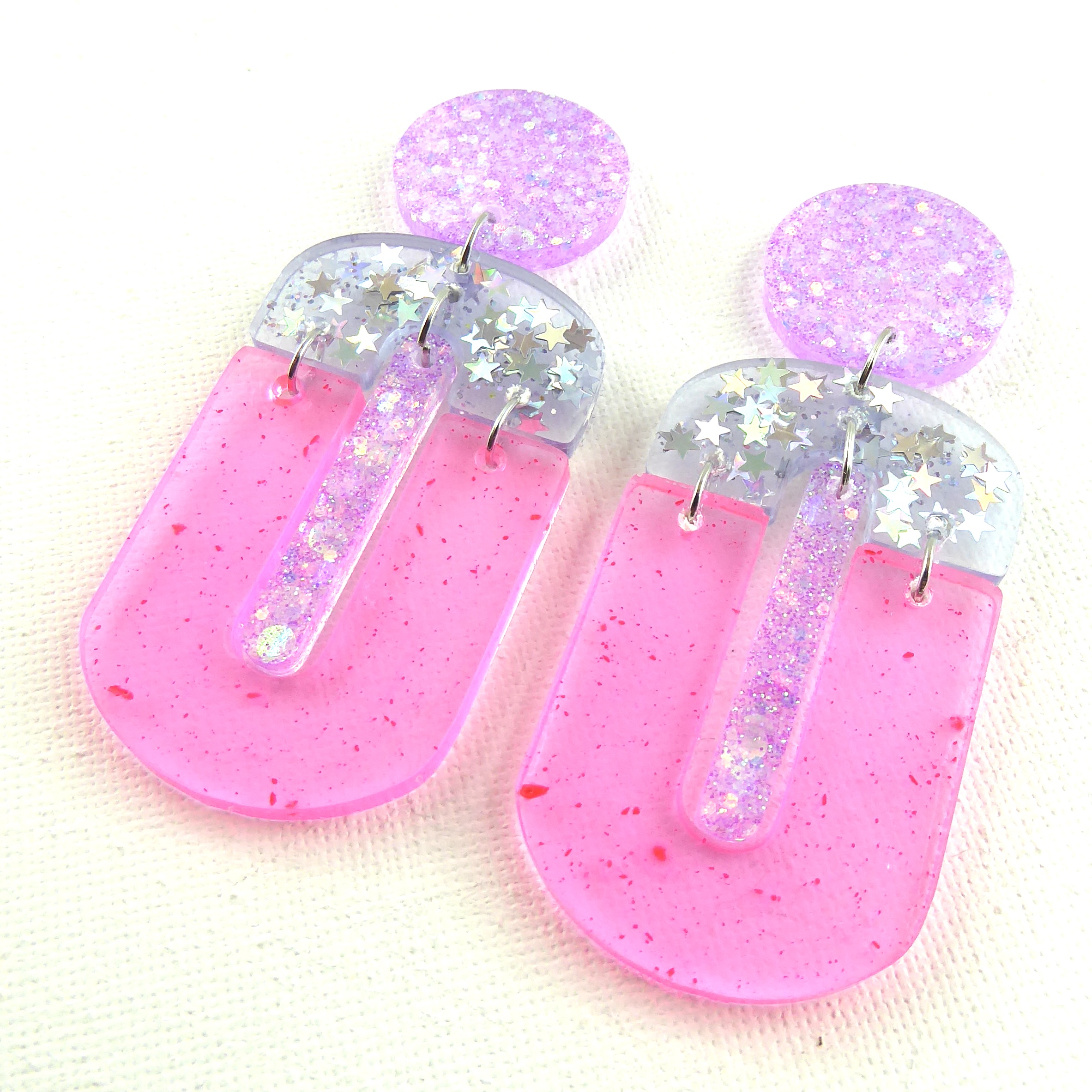 LISBONNE - Boucles d'oreilles résine artisanales – Bijou créateur pièce unique | Bisoustore – Image 3