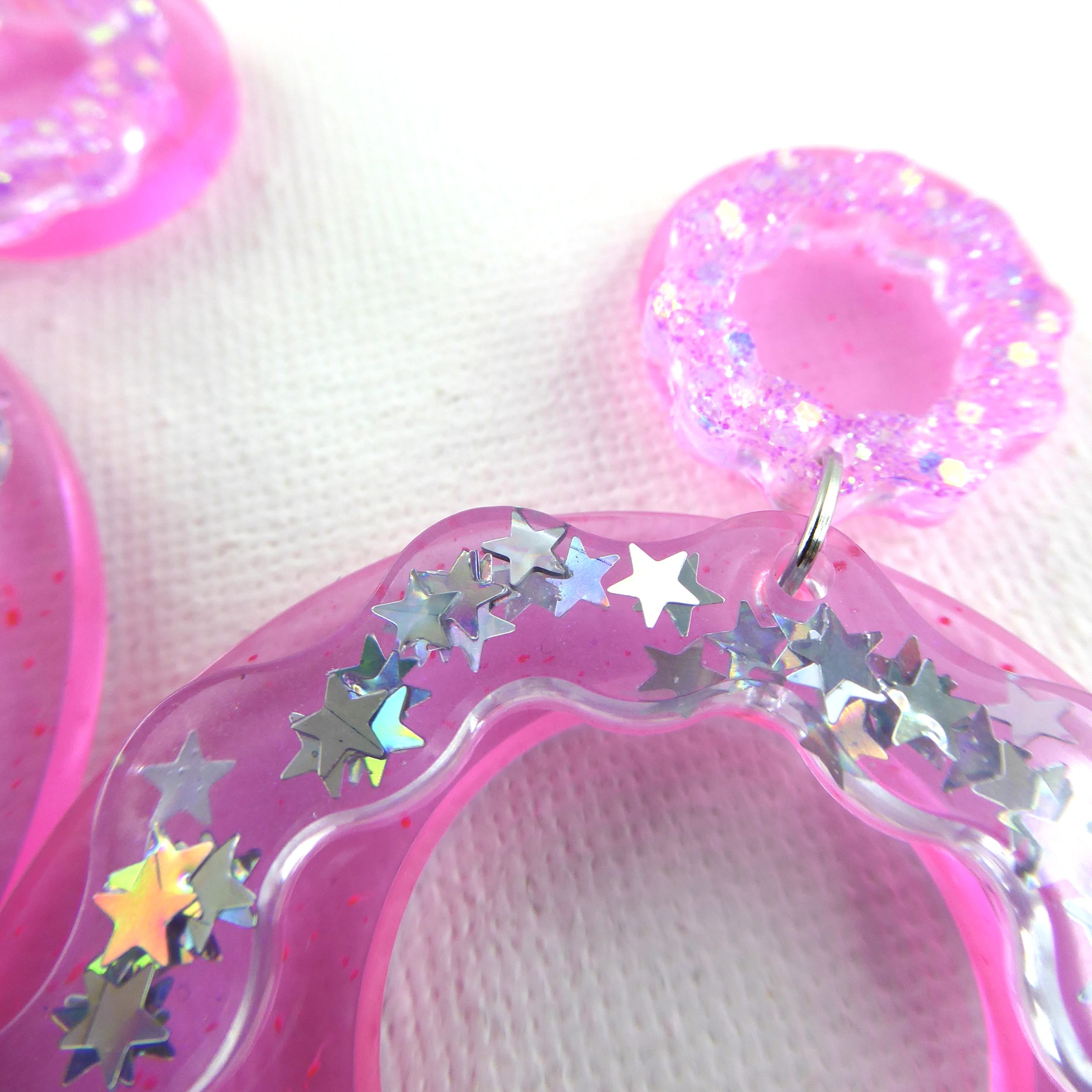 L'amour du risque - Boucles d’oreilles résine artisanales – Bijou créateur pièce unique | Bisoustore – Image 2