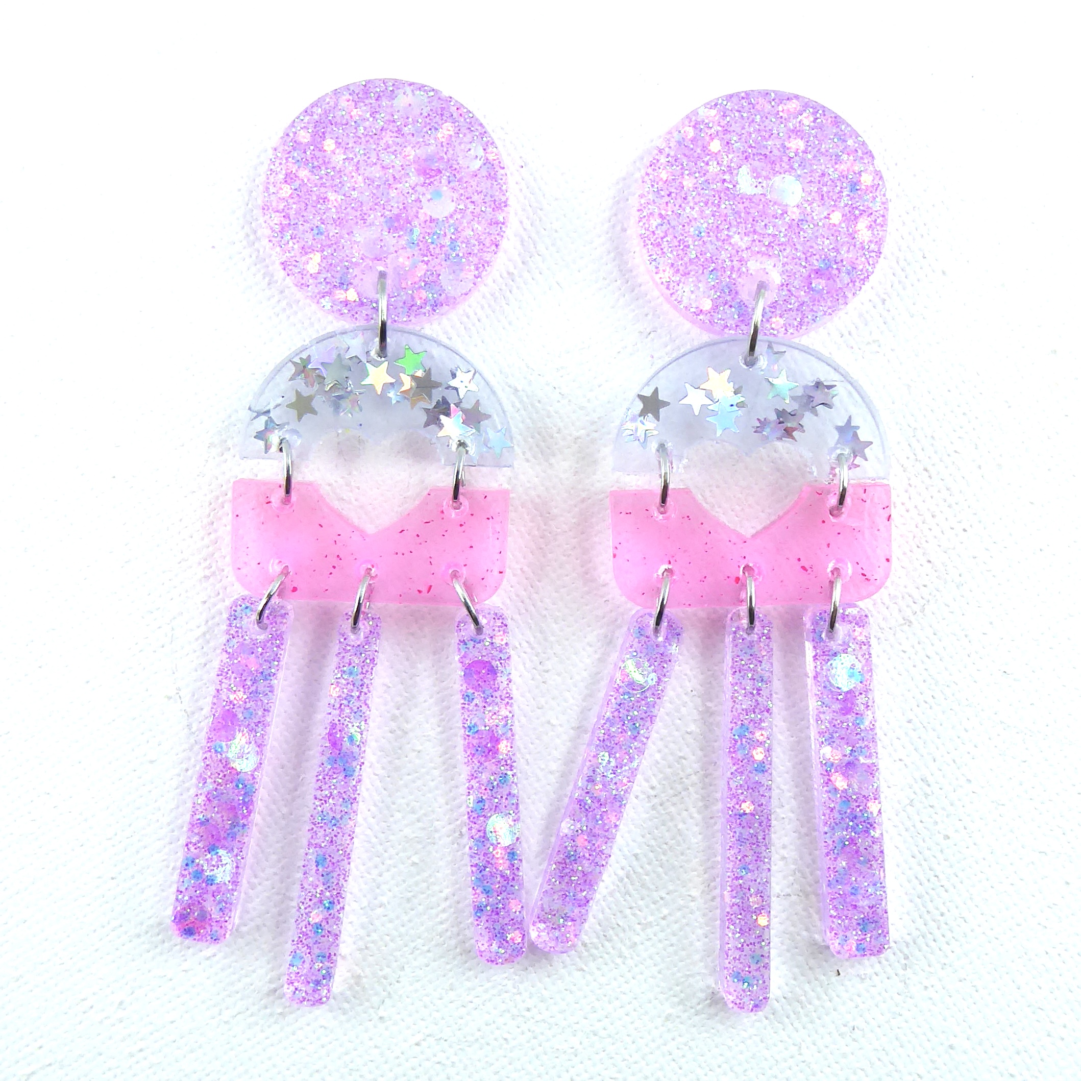 MADAME EST SERVIE – Boucles d'oreilles résine artisanales – Bijou créateur pièce unique | Bisoustore