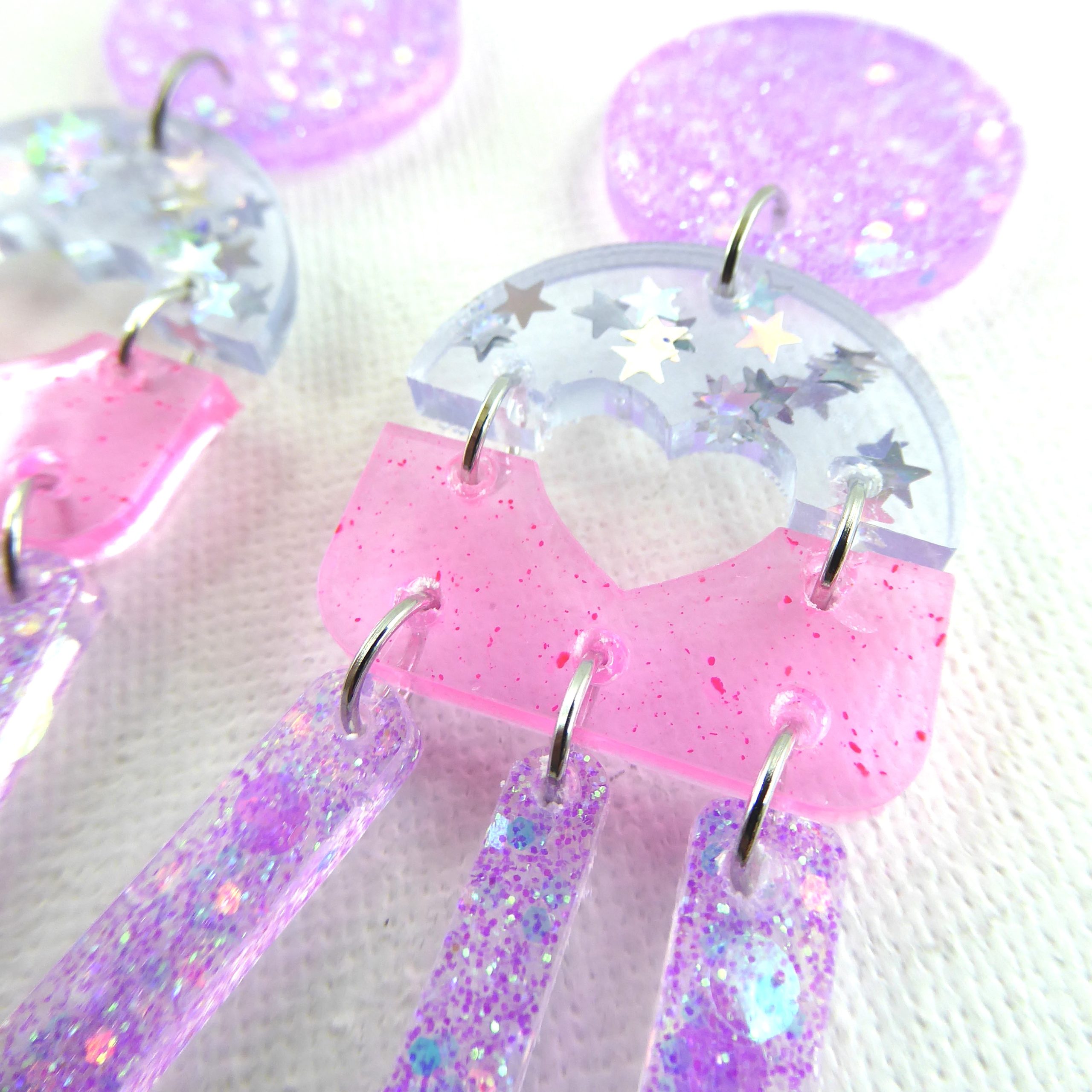 MADAME EST SERVIE – Boucles d'oreilles résine artisanales – Bijou créateur pièce unique | Bisoustore – Image 2