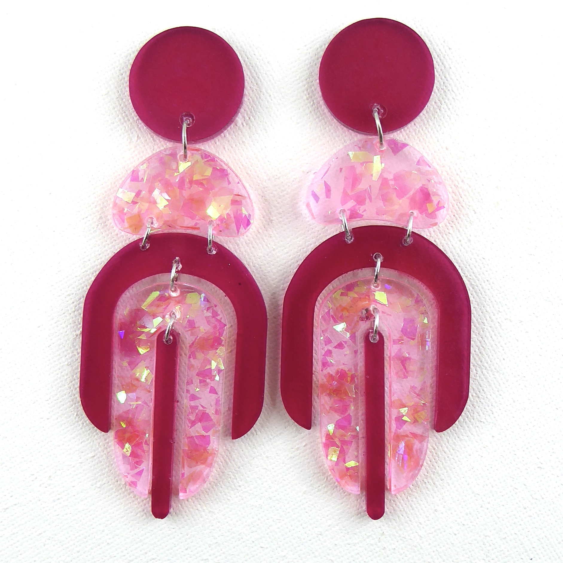 IBIZA – Boucles d’oreilles résine artisanales – Bijou créateur pièce unique | Bisoustore