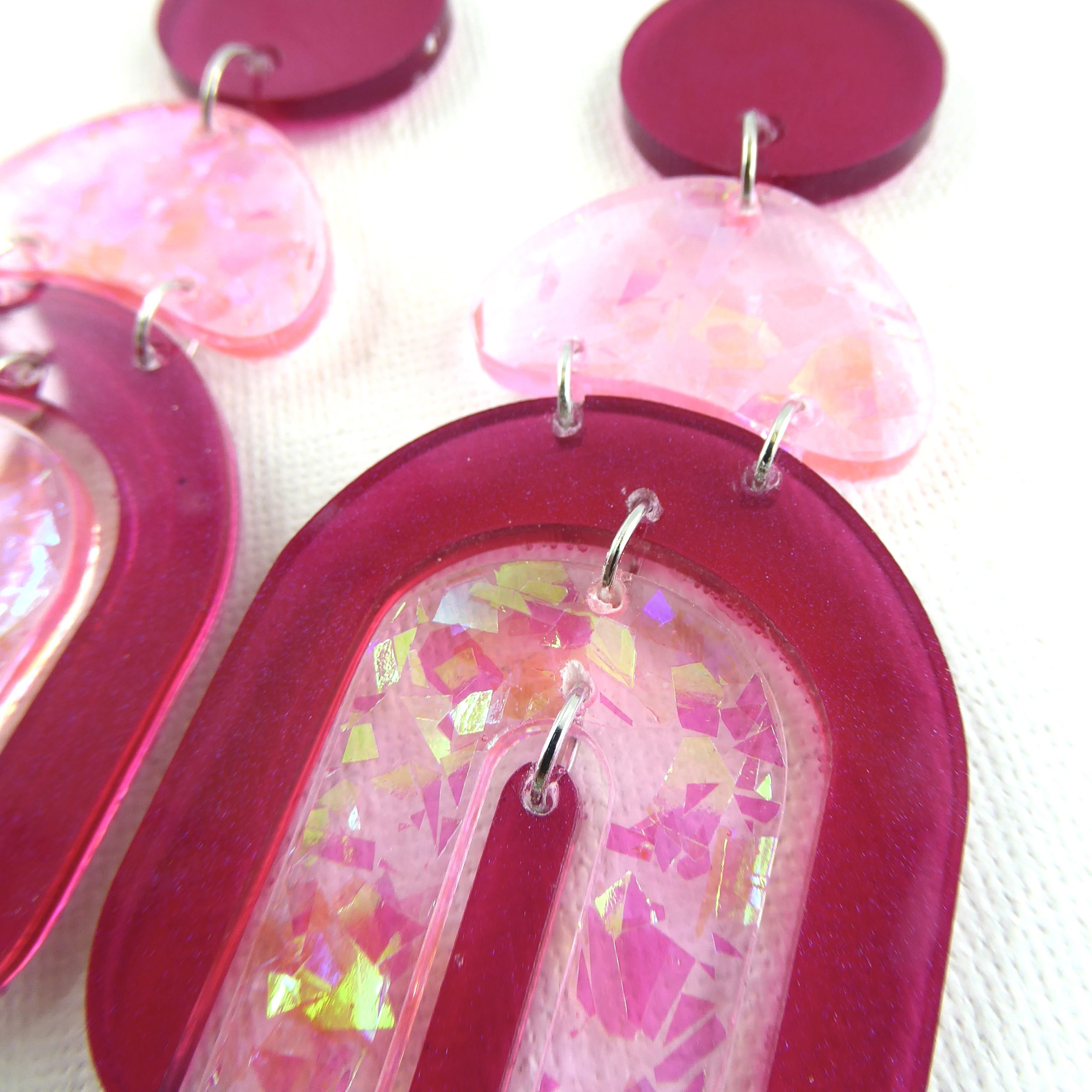 IBIZA – Boucles d’oreilles résine artisanales – Bijou créateur pièce unique | Bisoustore – Image 2