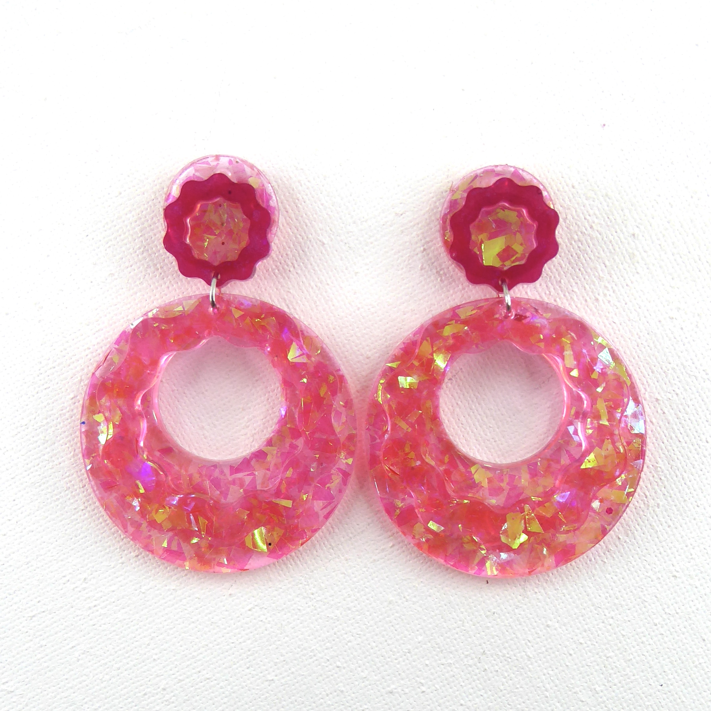 L'amour du risque - Boucles d’oreilles résine artisanales – Bijou créateur pièce unique | Bisoustore