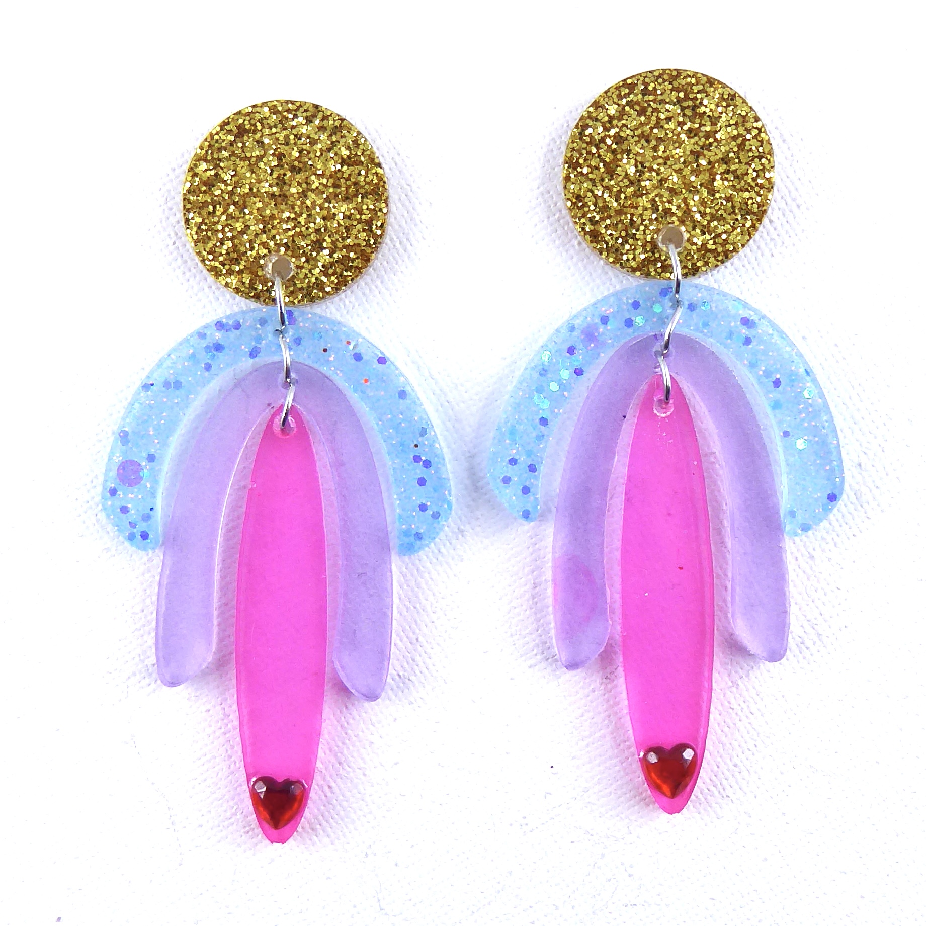 Barbie 3 - Série spéciale, boucles d'oreilles faits mains en résine époxy.