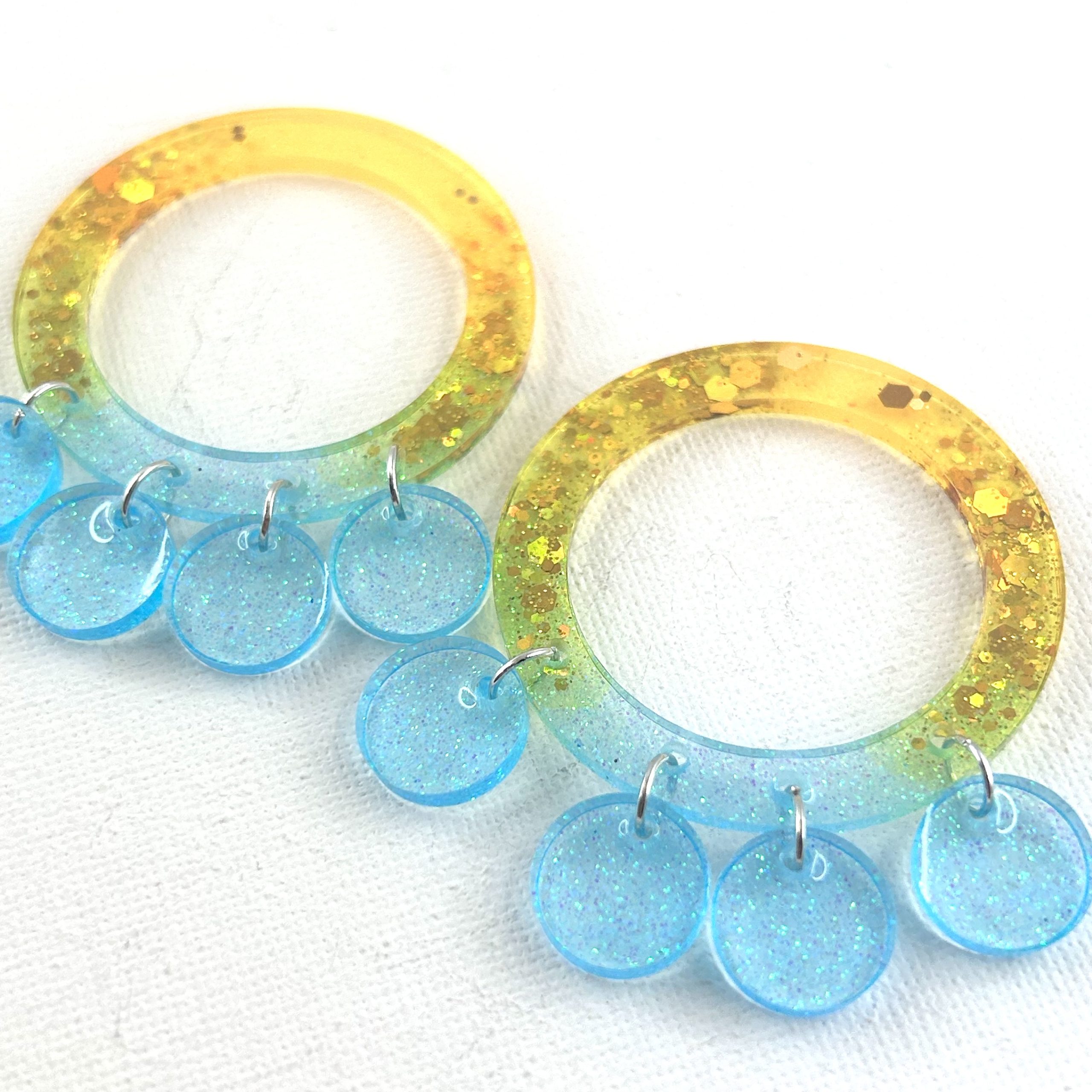 MADRID - Boucles d'oreilles résine artisanales – Bijou créateur pièce unique | Bisoustore – Image 2