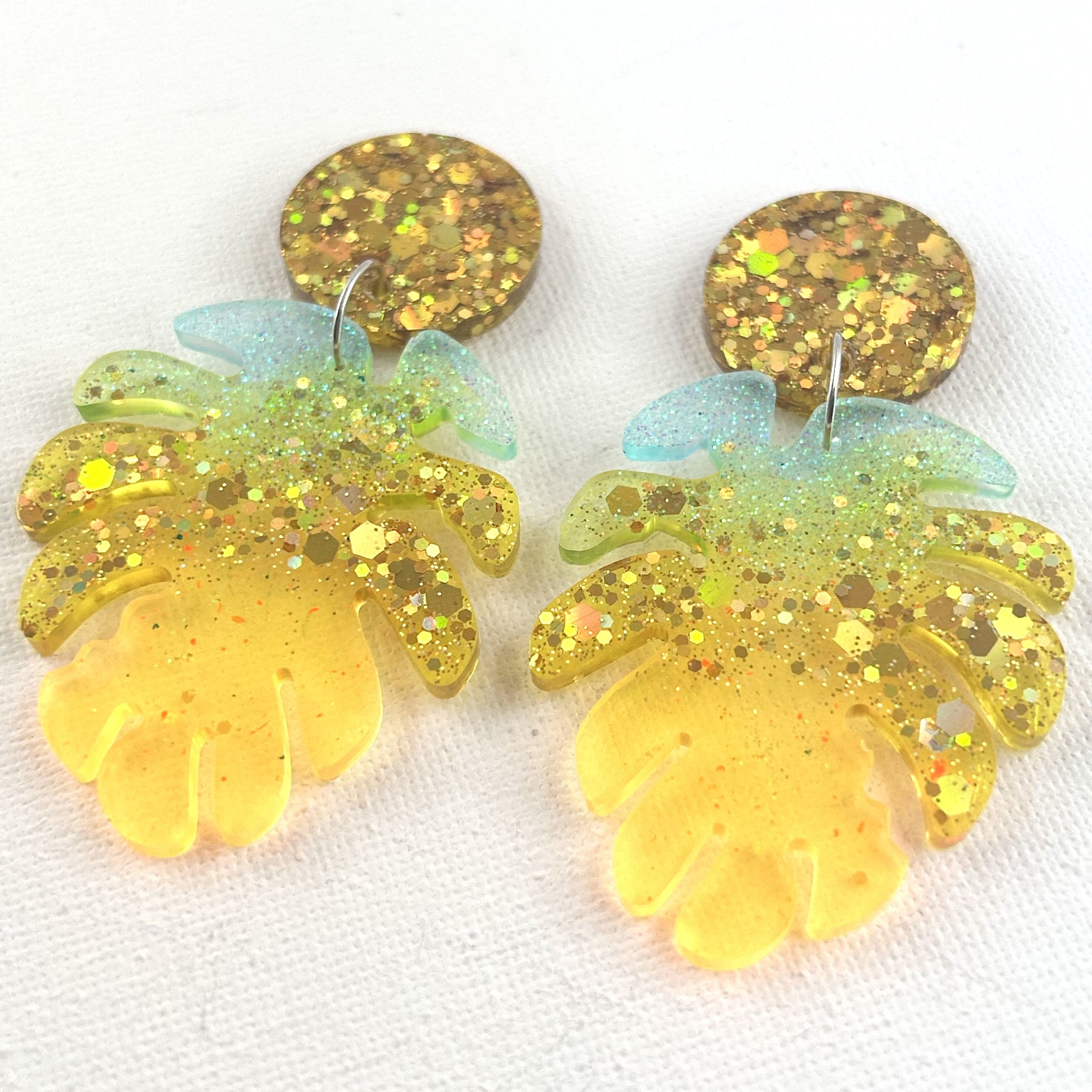 MAGNUM médium - Boucles d'oreilles résine artisanales – Bijou créateur pièce unique | Bisoustore – Image 2