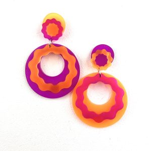 L&rsquo;amour du risque – Boucles d’oreilles résine artisanales – Bijou créateur pièce unique | Bisoustore