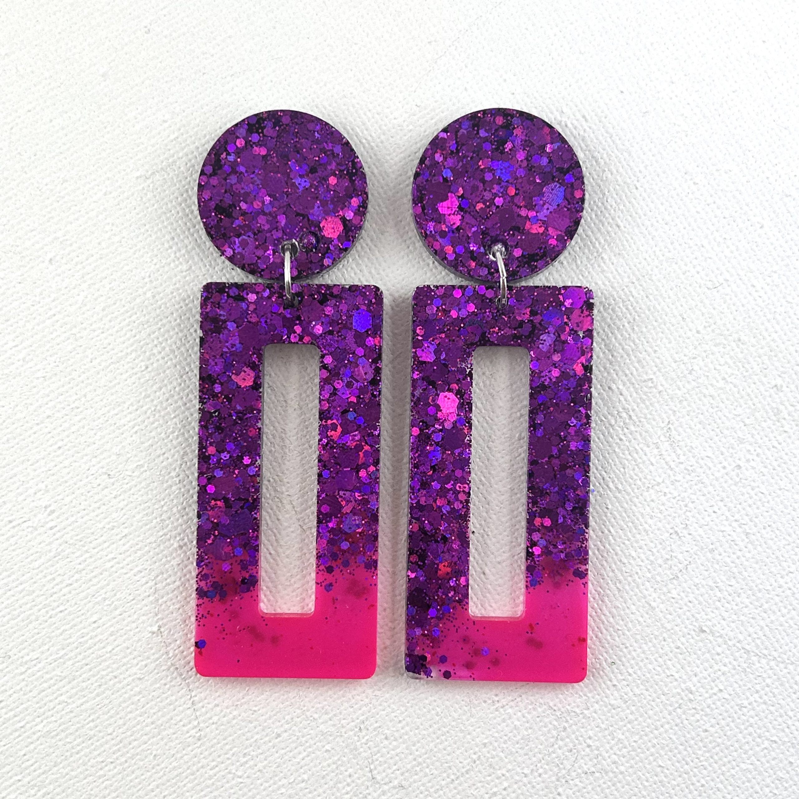 ROME- Boucles d'oreilles résine artisanales – Bijou créateur pièce unique | Bisoustore