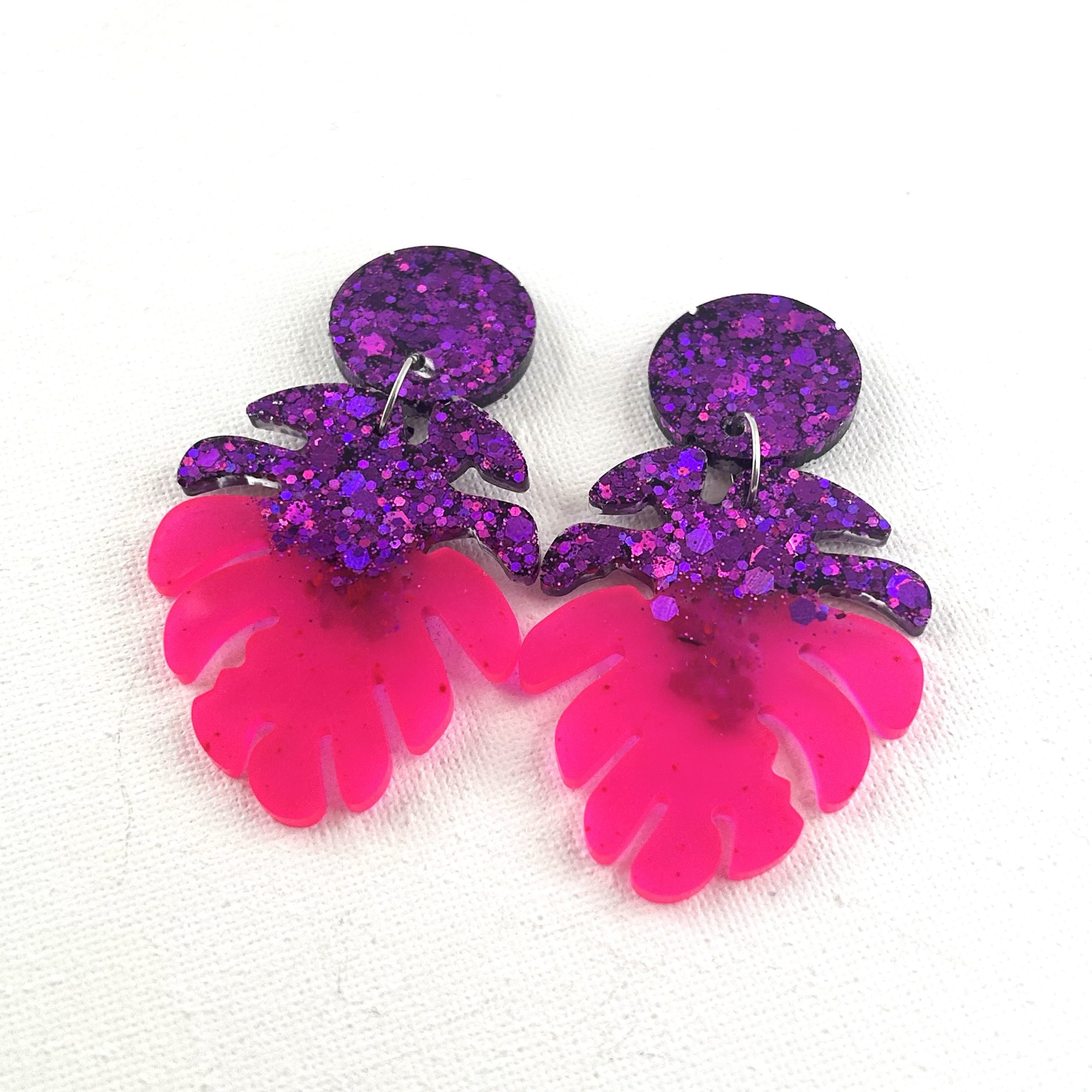 MAGNUM médium - Boucles d'oreilles résine artisanales – Bijou créateur pièce unique | Bisoustore – Image 2