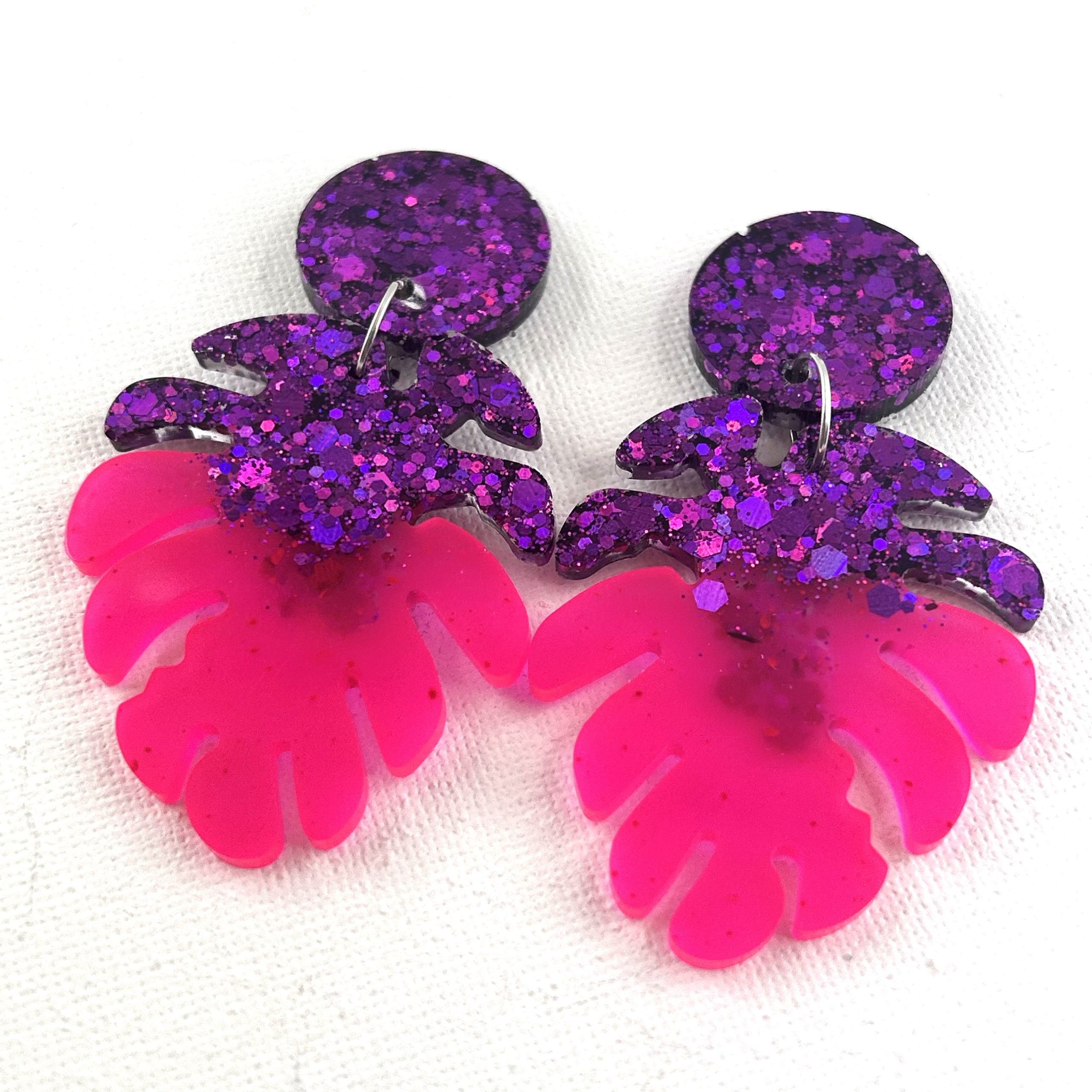 MAGNUM médium - Boucles d'oreilles résine artisanales – Bijou créateur pièce unique | Bisoustore – Image 3