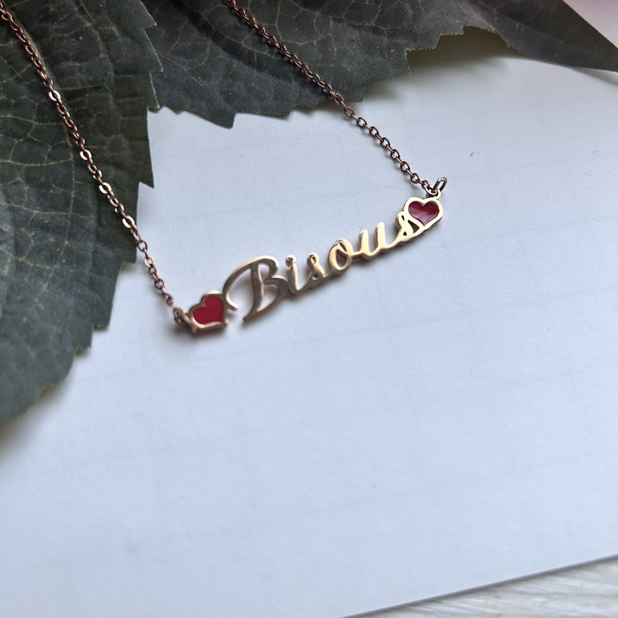 Collier Bisous double cœur 💕 – Image 3